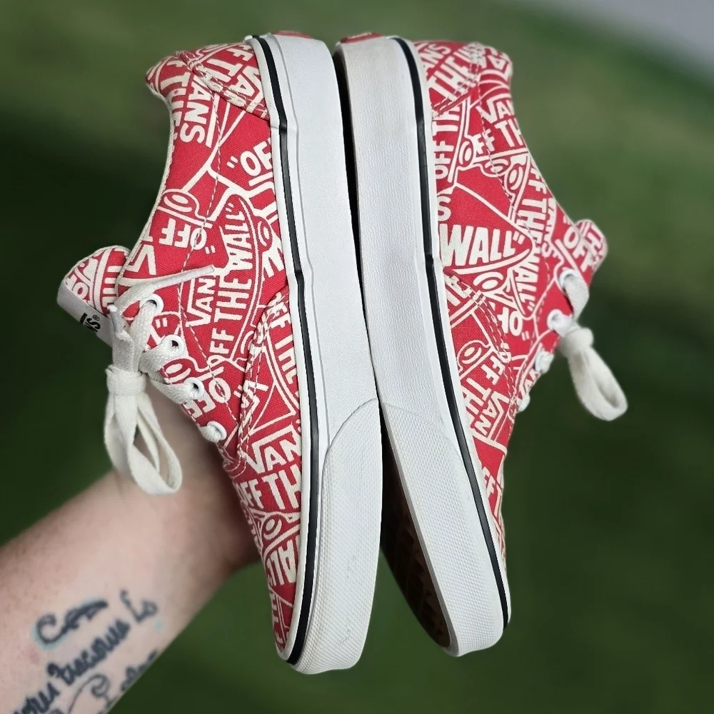 Vans | All Over Logo laced cotton canvas casual skate sneakers \ youth \ unisex